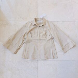 Friend Of Audrey Clare Oversized Sleeves shirt beige size 8